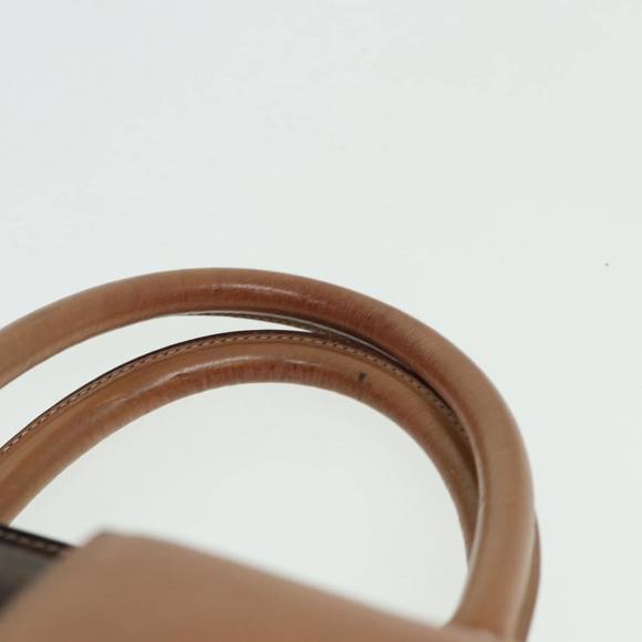 CELINE Macadam Canvas Hand Bag PVC Leather Brown Gold Auth 85545 - Picture 8 of 16